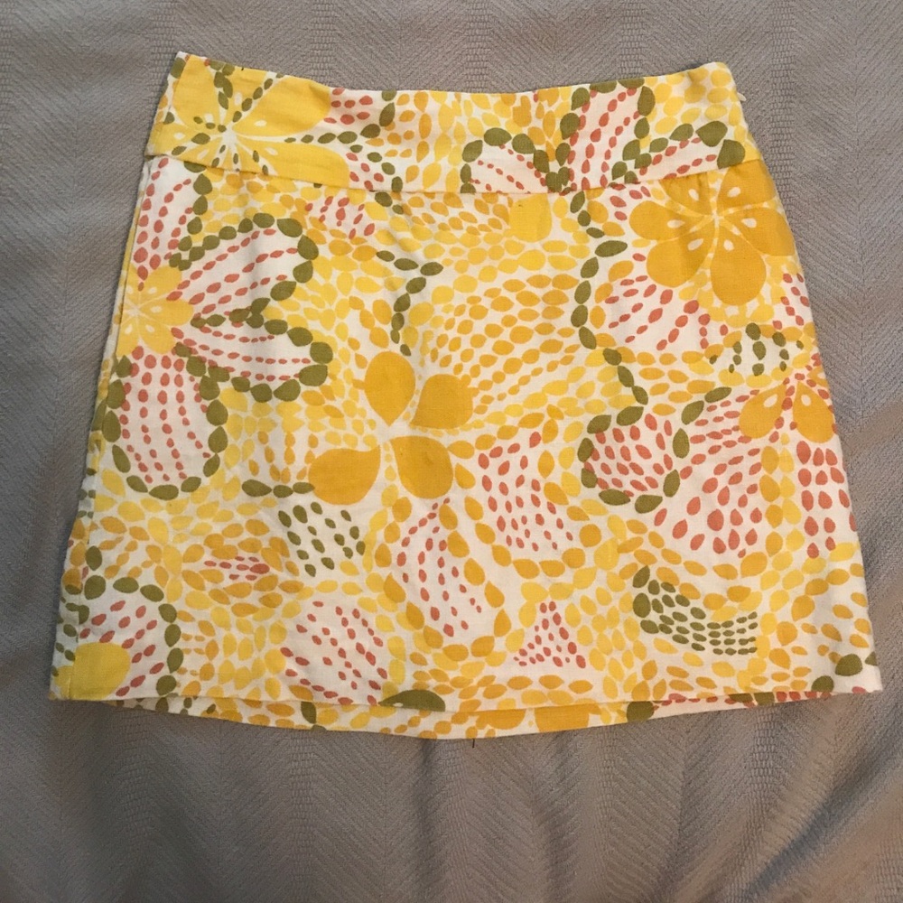 Vintage EUC JCrew Linen Skirt with Pockets Size 2