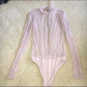 Purple lace bodysuit NWOT