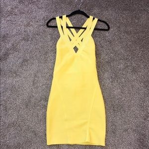 Yellow bandage dress