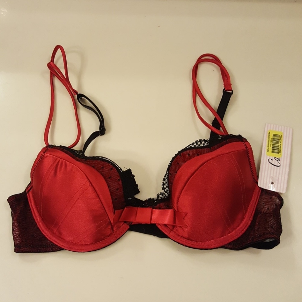 Red and Black Bra NWT