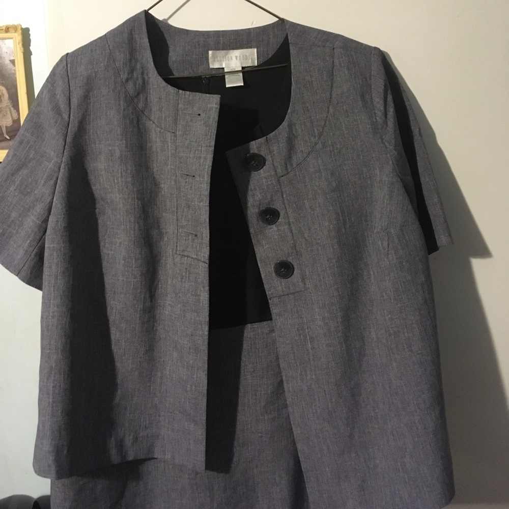 GREY AND BLACK DRESS