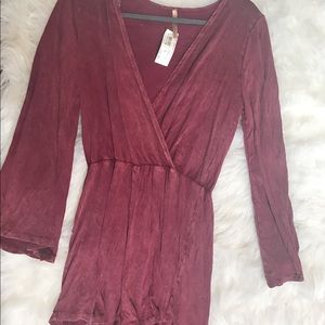 Maroon romper from Diane's