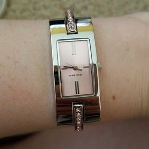 Nine West pink and silver watch