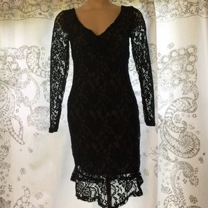 Black lace dress