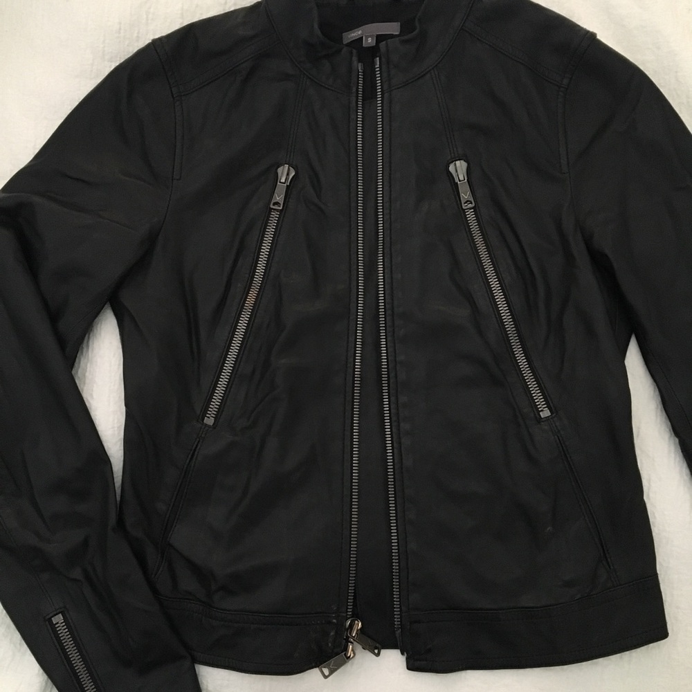 Vince • Leather moto jacket - Picture 2 of 6
