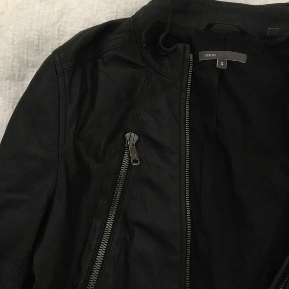 Vince • Leather moto jacket - Picture 4 of 6