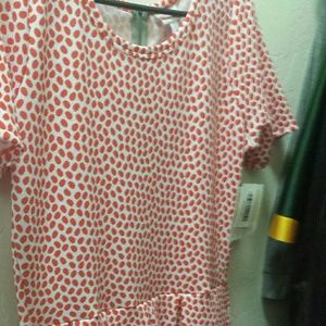 Red and White Lularoe Amelia