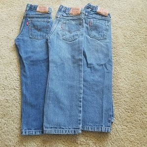 3 Boys Levis 514 Slim Straight Jeans, sz. 5