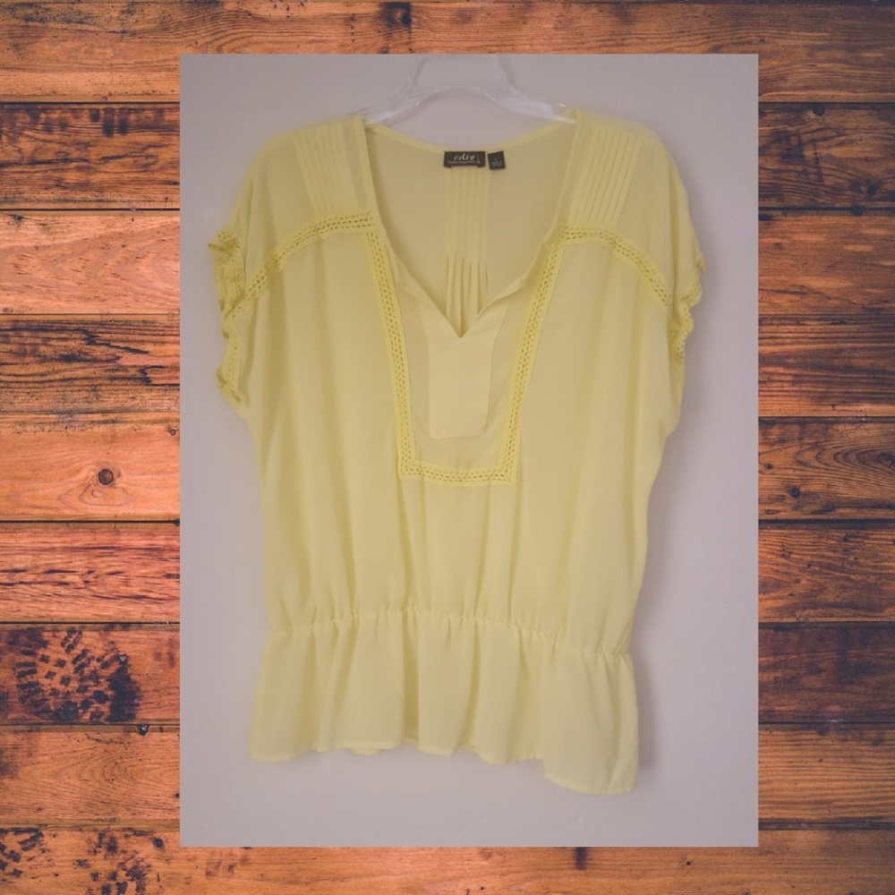 NWOT Lemon Yellow Blouse