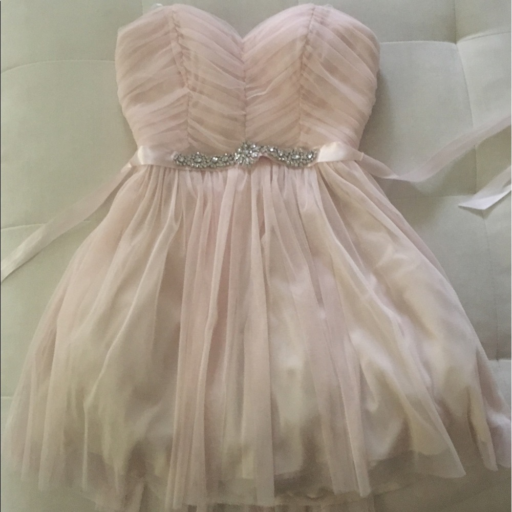 Light pink dress, perfect for a special occasion!