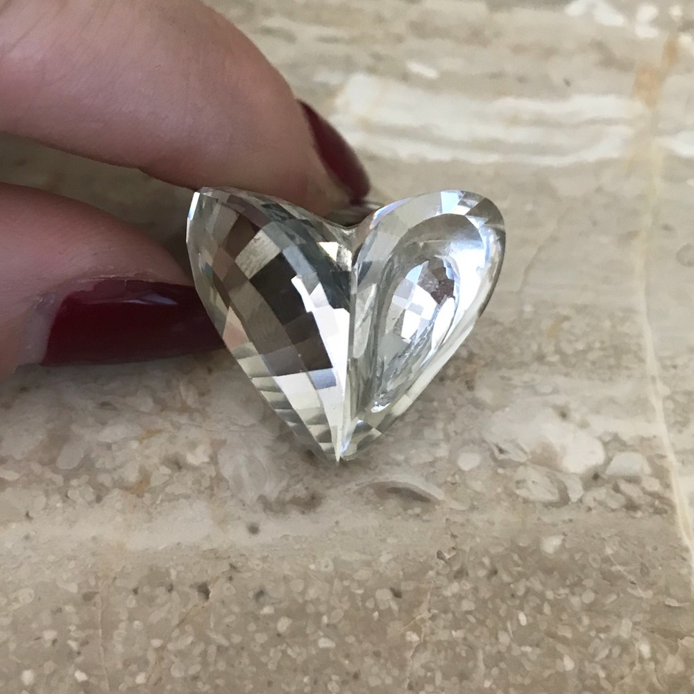 Swarovski clear heart ring