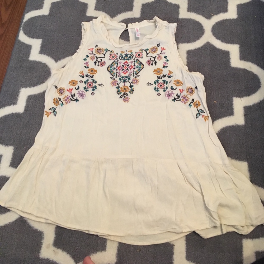 Embroidered boho top