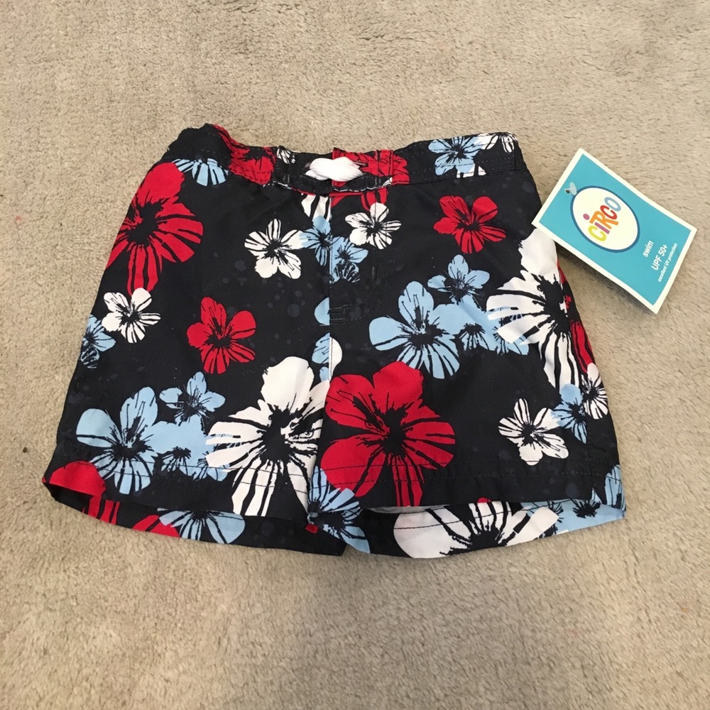 NWT baby boy board shorts swim suit 12M