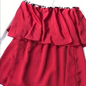 Judith Madden Red Strapless top, size M
