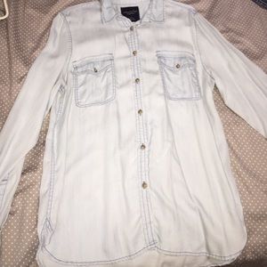 Denim long sleeve bottom down