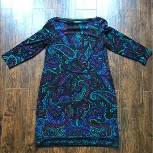 Lauren by Ralph Lauren Paisley Pattern Dress