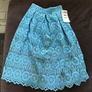 NWT Doe & Rae teal blue skirt - small