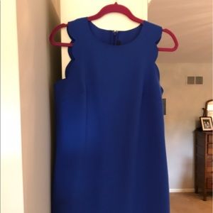 Scalloped Indigo Cocktail Dress