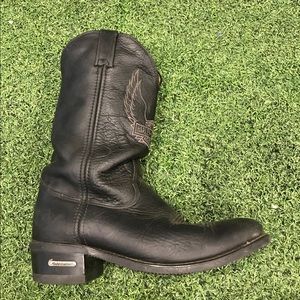 Harley Davidson Cowboy Style Boots Black Sz 9-M