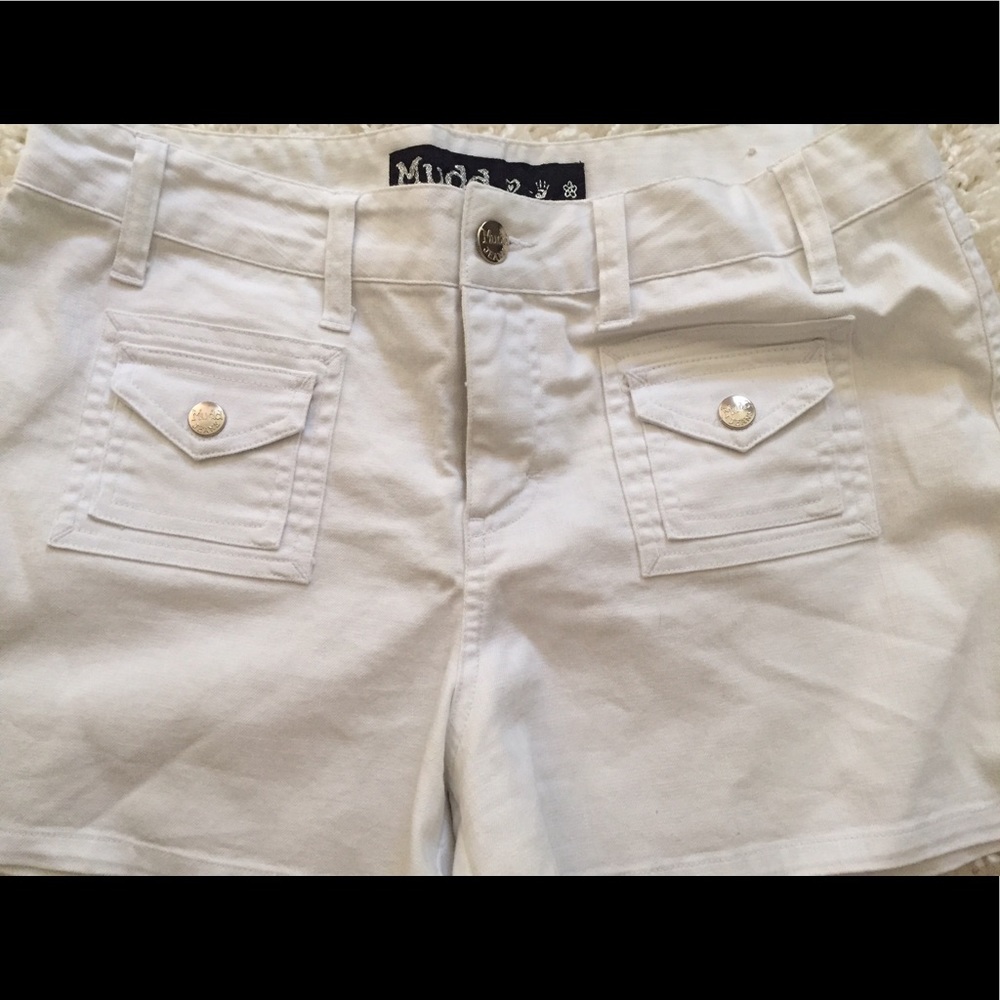 White Jean Shorts