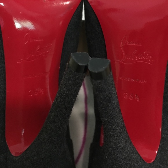 Christian Louboutin shoes Lady Derby 120 Flannel - Picture 8 of 9