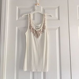 Tank top with sequin detail