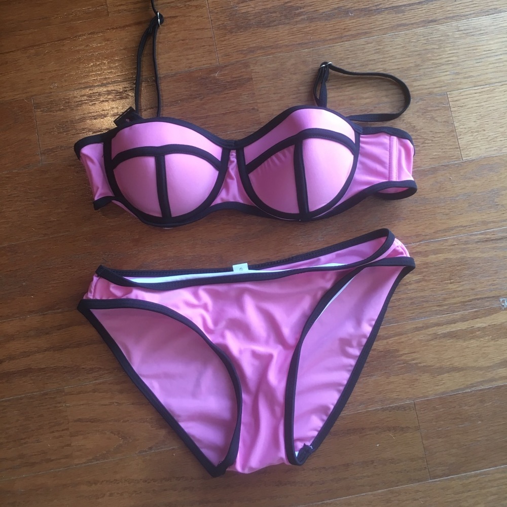 Pink/Black Bathing Suit