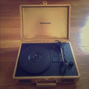Crosley Gold Briefcase Record Player - barely used