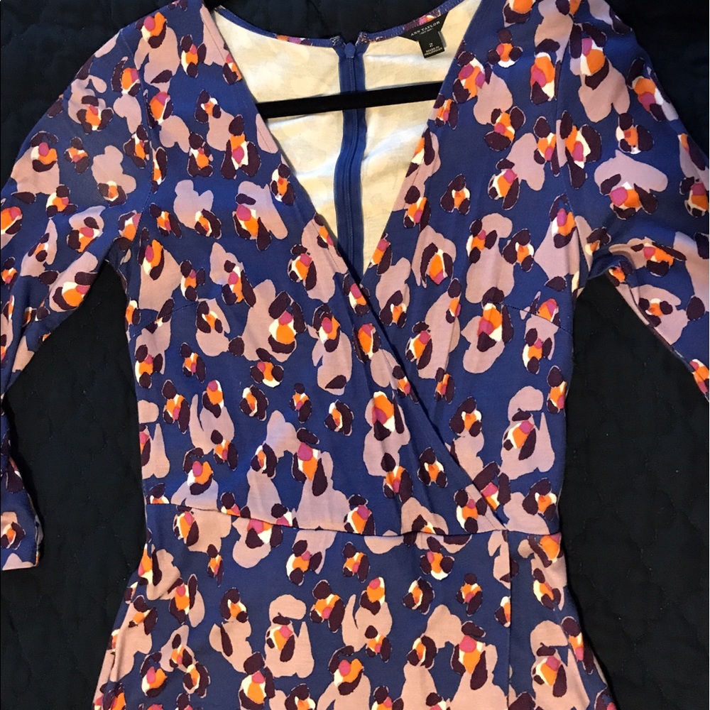 Ann Taylor 3/4 sleeve wrap dress