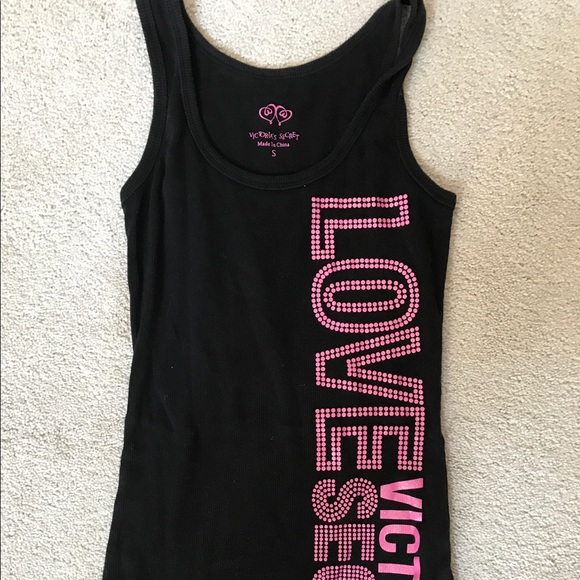 VS RIBBED TANK BLACK PINK LIMITED EDITION - Picture 2 of 4