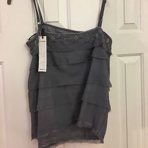 NWT$ Willow & Clay tiered top side zip lined top