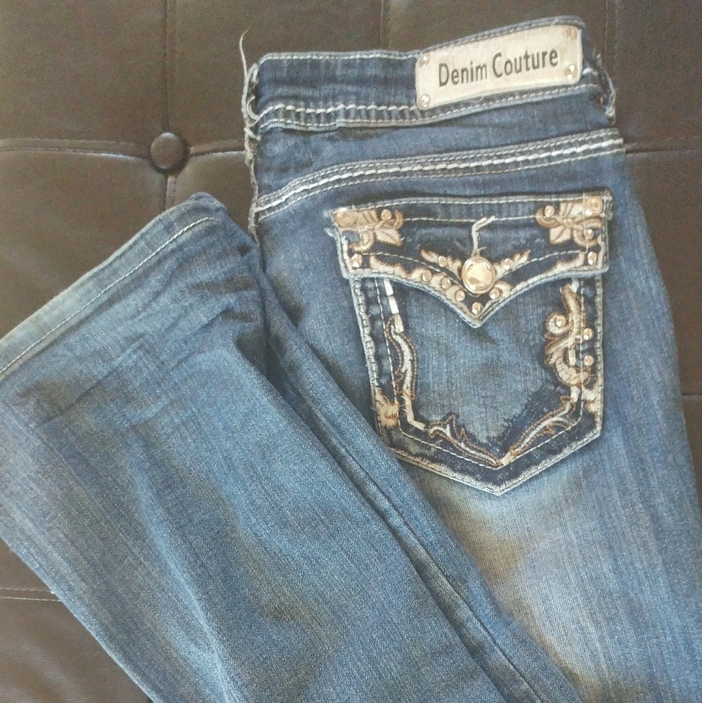 Denim couture jeans