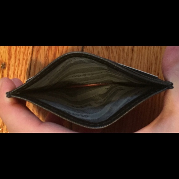 NWOT GEOFFREY BEENE BLACK RED/WHITE CARDCASE - Picture 3 of 5