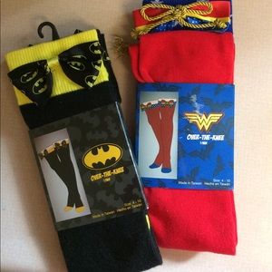 2pr women's over-the-knee superhero socks