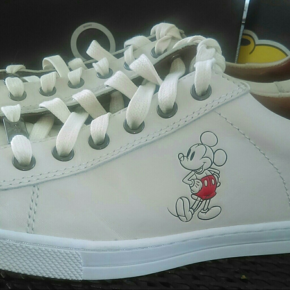 Brand New Coach Mickey Mouse Chalk Sneakers