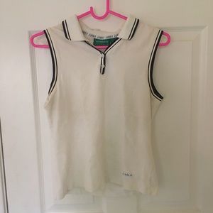 White collared tank top