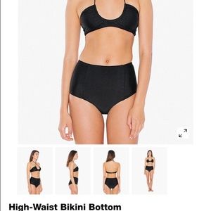 american apparel black high waist bikini bottoms