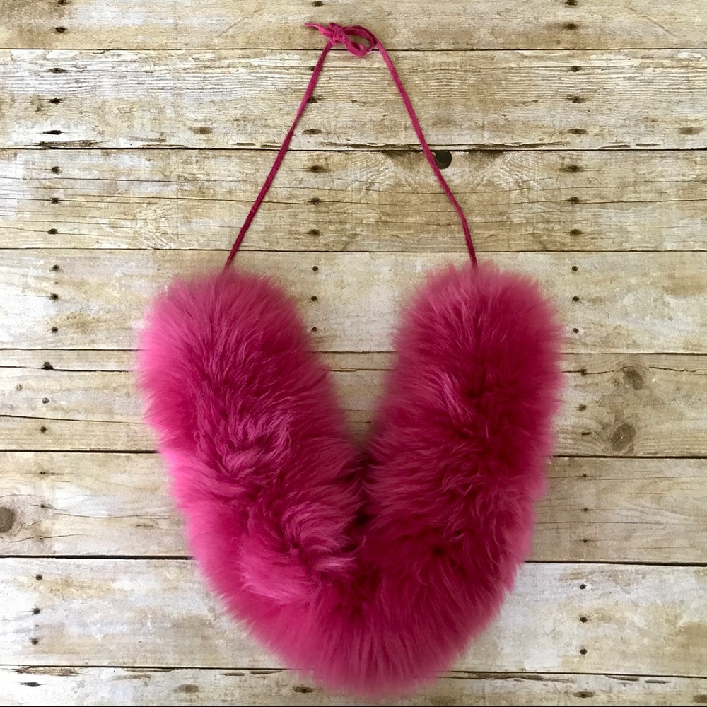 NWT Banana Republic Pink Faux Fur Stole/Wrap