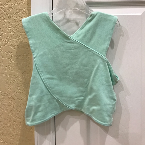 LF Emma & Sam Mint Green Criss Cross Crop Top - Picture 2 of 5