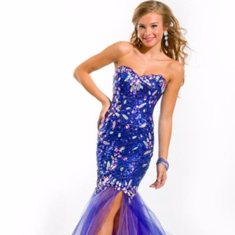 Party Time Formals 6048 Sequin and Soft Tulle Gown