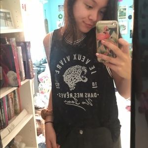 Black Abercrombie & Fitch Athleisure inspired tank