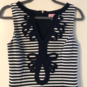 Lilly Pulitzer Navy and white knit dress.