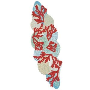 NWT Pier 1 Beaded Waterways Coral Table Runner 41"