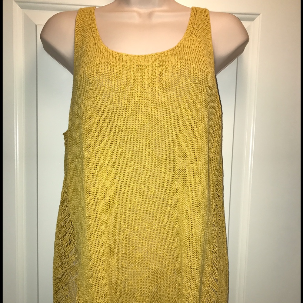 Sparrow mustard summer sweater tank top.