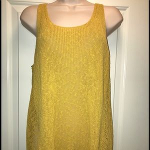 Sparrow mustard summer sweater tank top.