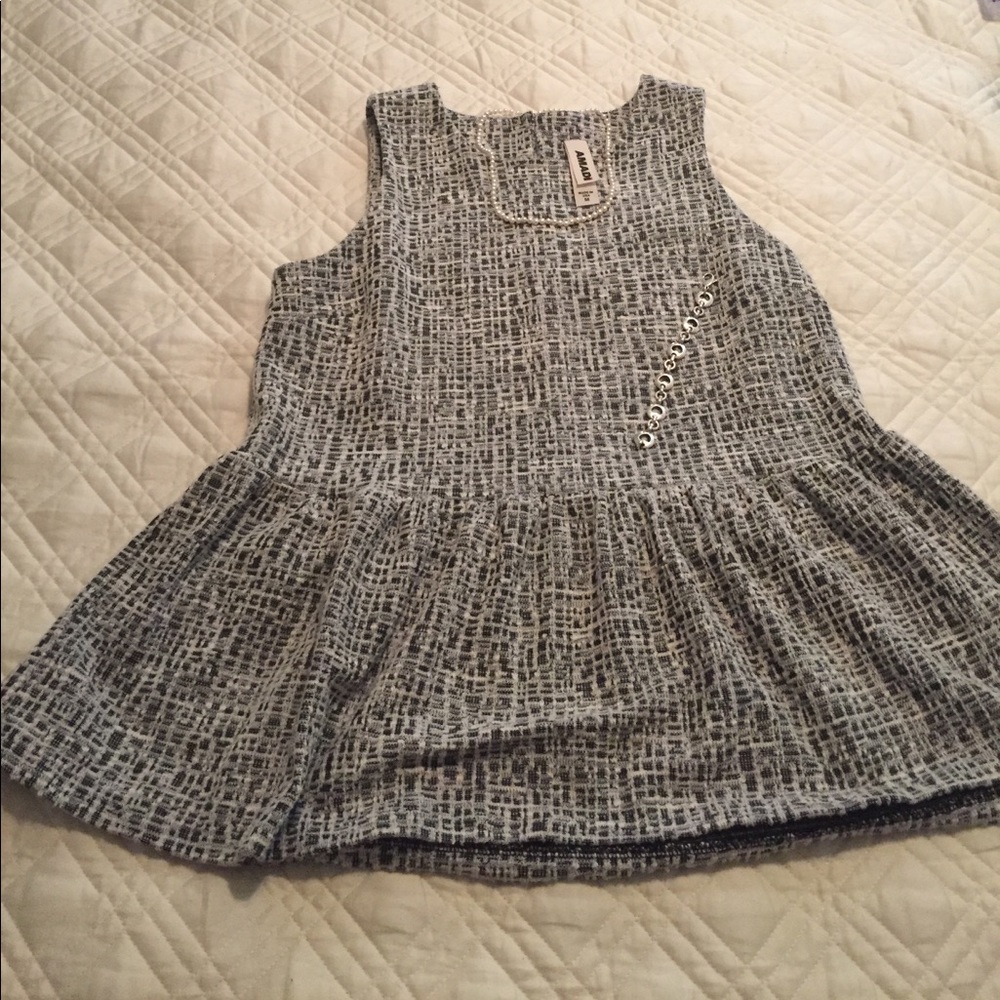 Black & White Peplum Top