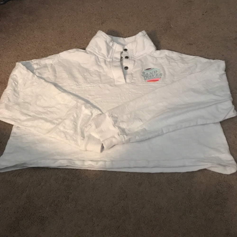 PINK Crop Long-sleeve Pullover - Picture 2 of 4