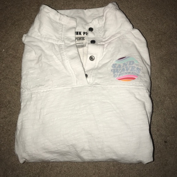 PINK Victoria's Secret Tops - PINK Crop Long-sleeve Pullover