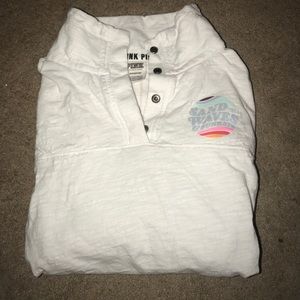 PINK Crop Long-sleeve Pullover