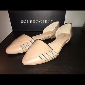 Sole Society So Ambera Pointy Flats Nappa Angel